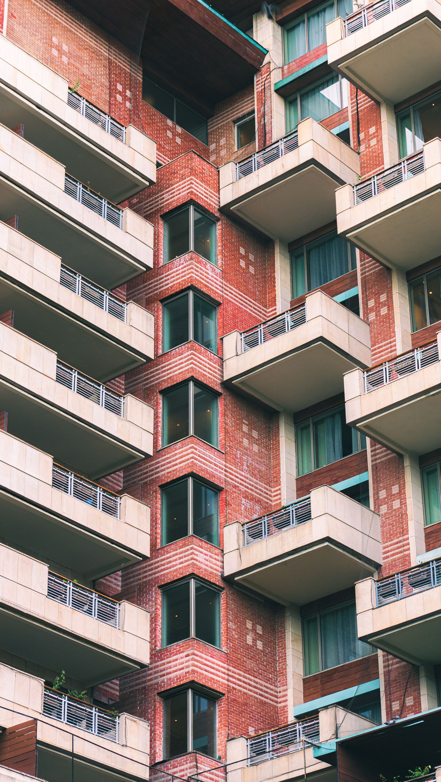 Balconies and architectural details of a Bengaluru apartment building